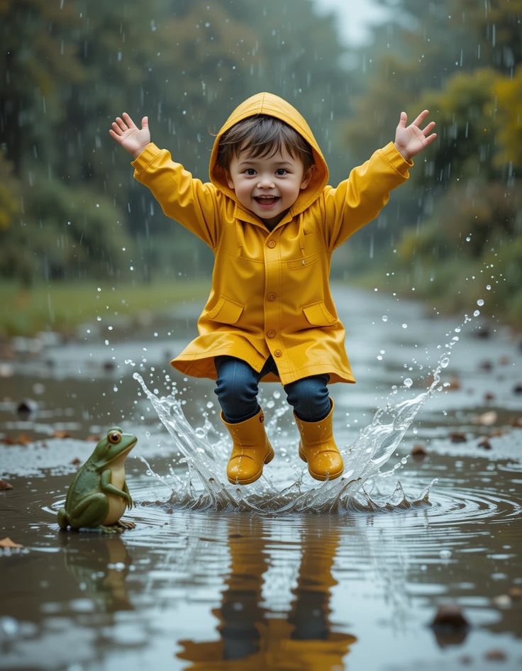 Giornata di pioggia alla scuola materna